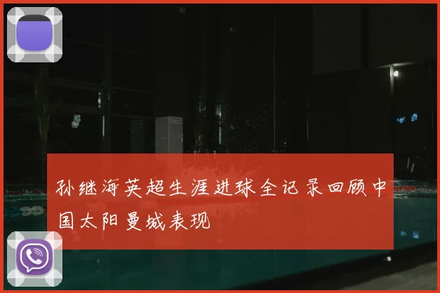 孙继海英超生涯进球全记录回顾中国太阳曼城表现