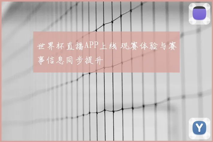世界杯直播APP上线 观赛体验与赛事信息同步提升